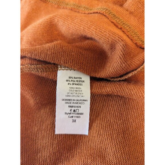 Haptics By Holly Harper 3X drop shoulder Paisley Bubble sleeve Top - Picture 4 of 6